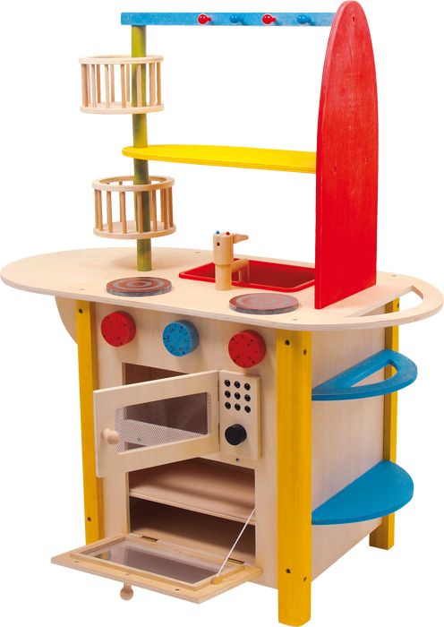 Cuisine All in One Deluxe de chez Legler, jouet en bois, pour faire comme les grands!