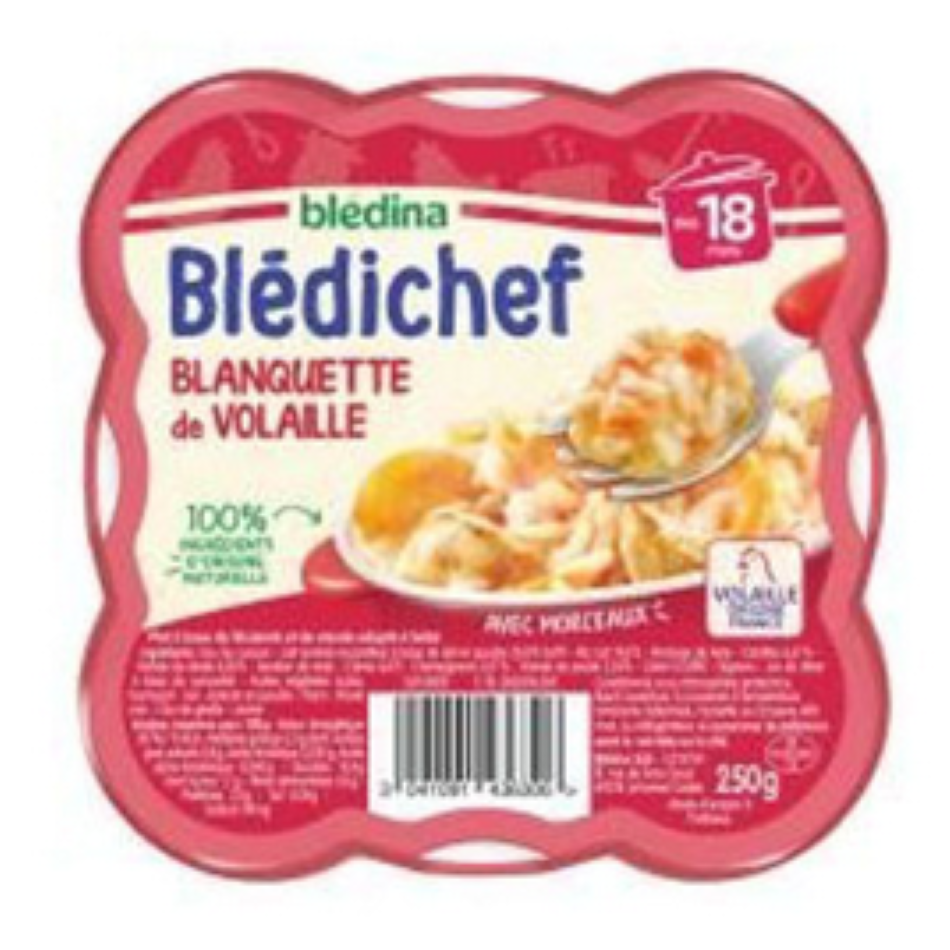 Blédichef Blanquette de Volaille (avec morceaux)  - Assiette de 250g - Blédina