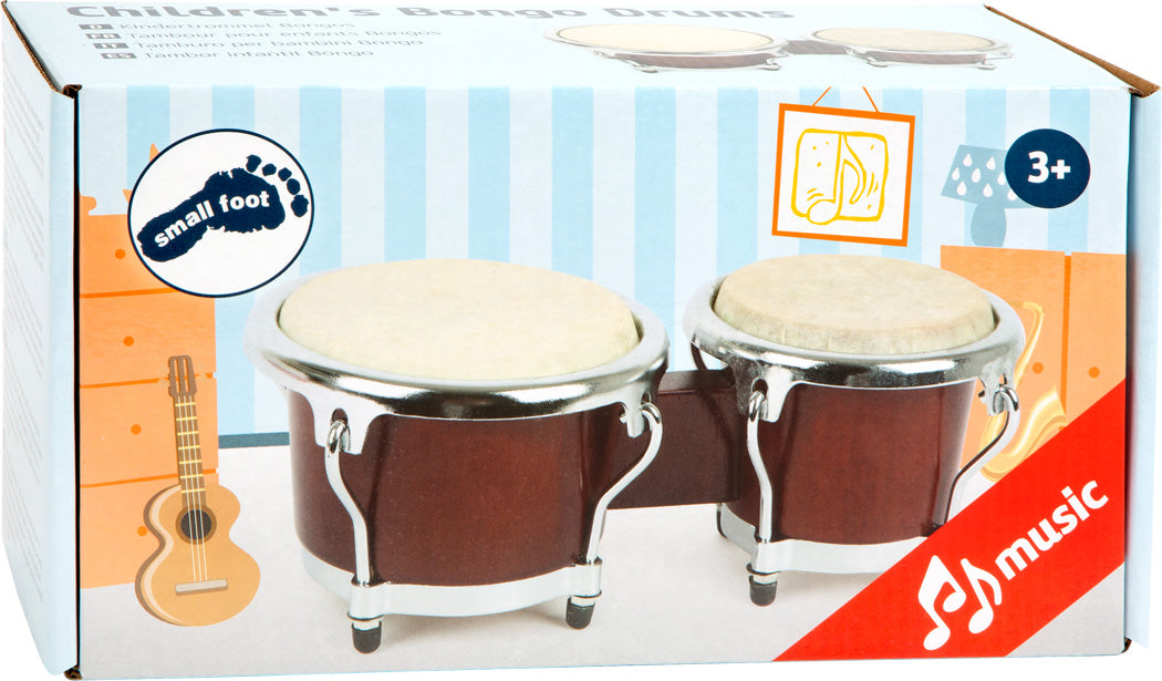 Bongos, véritable à taille réduite pour initier les enfants dès 3 ans, à la musique et aux rythmes....