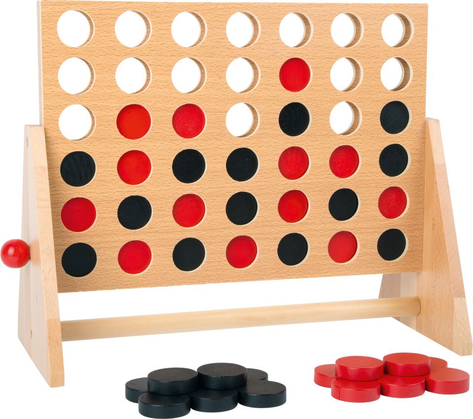 Jeu de stratégie, Legler, Puissance 4 ou 4 à la suite...en bois, grand format stable et pratique ( 30cm)