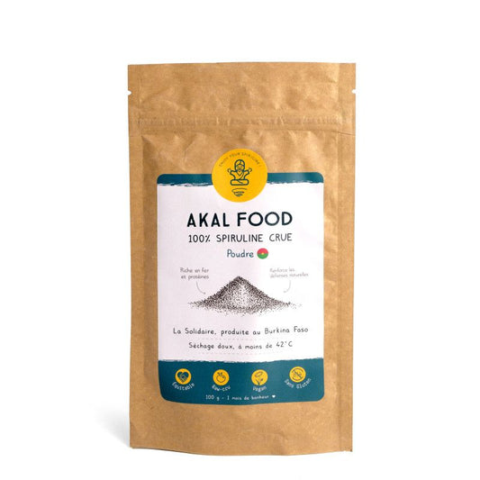 Spiruline en poudre, crue, Akal Food