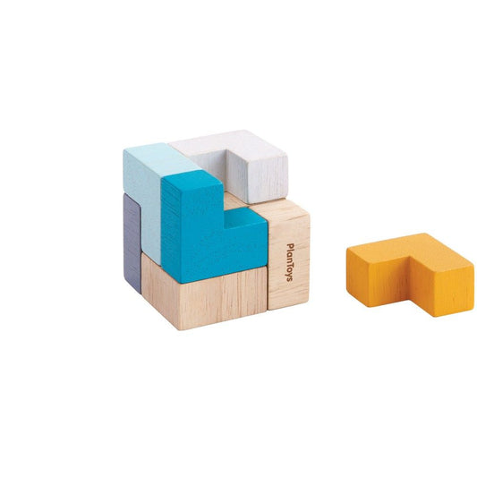 Mini jeu en bois : puzzle cube 3D, plan toys