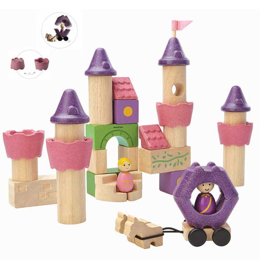 Chateau de conte de fée à construire, blcs de bois, plan toys