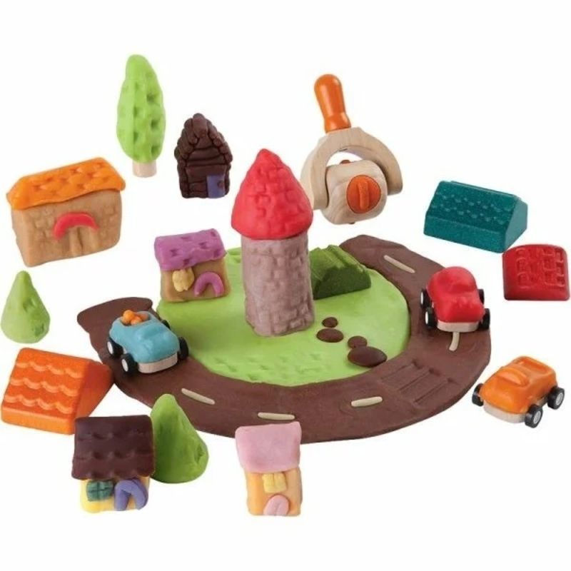 accessoires pour pate à modeler ou pate à sel, construire une ville, plan toys