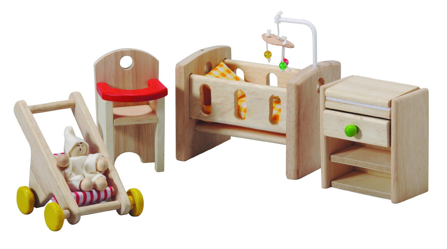 La nurserie, maison de poupée, petits personnage, plan toys