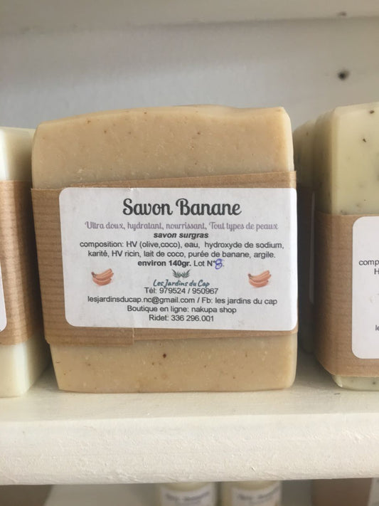 savon artisanal à la banane, les jardins du cap