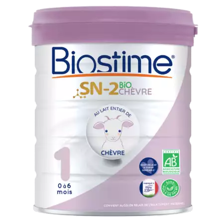 Lait infantile bio au lait de chèvre - 1er age - 0/6 mois / Biostime