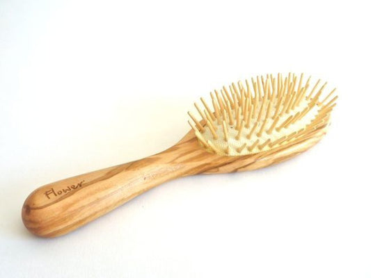 Brosse en bois d'olivier à picot FSC100% - La Droguerie Ecologique