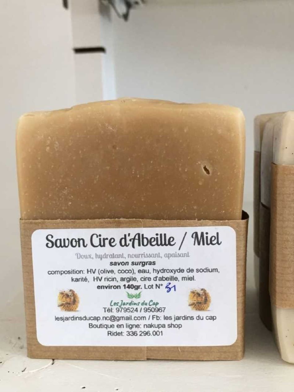 savon artisanal à la cire d'abeille, les jardins du cap