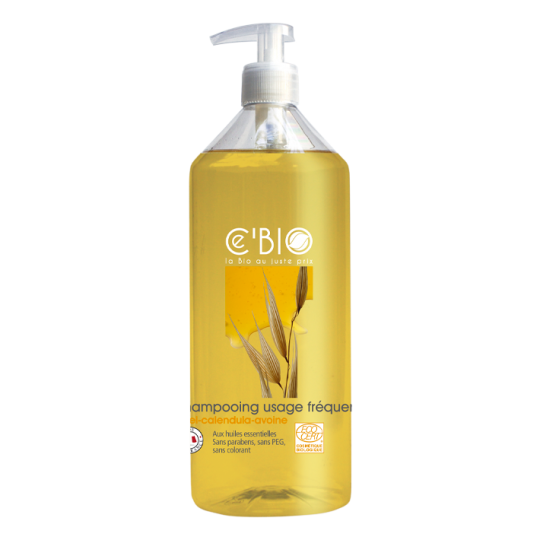 Shampoing à usage fréquent Ce'Bio, aux huiles essentielles, calendula et avoine...500ml