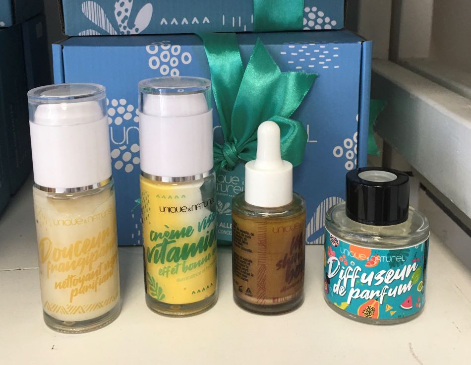 nouveau coffret cosmétiques Unique et Naturel