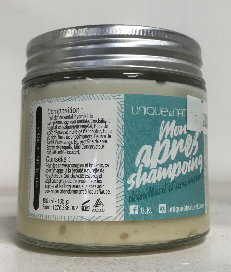 Après shampoing, unique et naturel