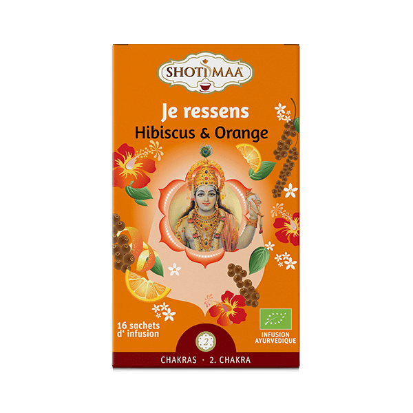 Tisane bio Hibiscus, Orange "Je ressens" Chakra 2 - Shoti Maa