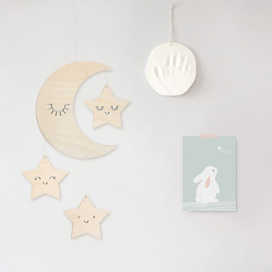 Mobile Lune pour chambre de bébé, Zû