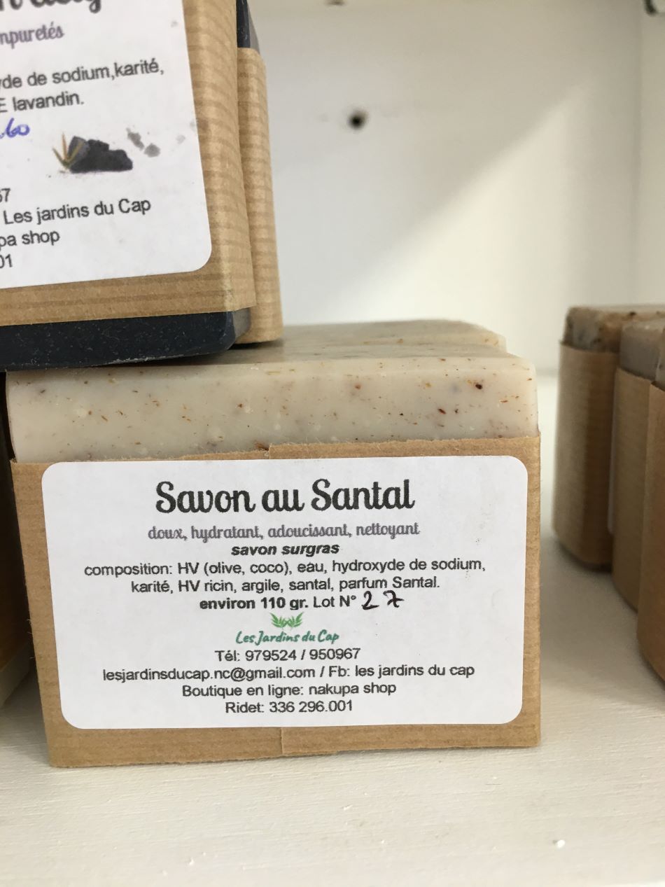 savon artisanal au santal, Les Jardins du cap