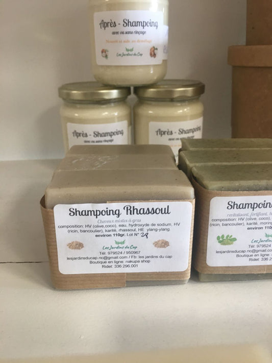 Shampoing solide pour cheveux gras, au rhassoul, les jardins du cap