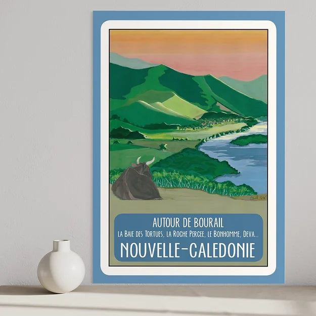 Autour de Bourail - Affiche A4 - Caroline Desgrées du Loû