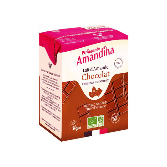 Amandina - Lait d'amande Bio - Au chocolat - 20cl - Perl'Amande