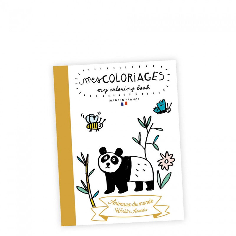 Carnet de coloriage "Animaux du Monde" - Pirouette Cacahouète