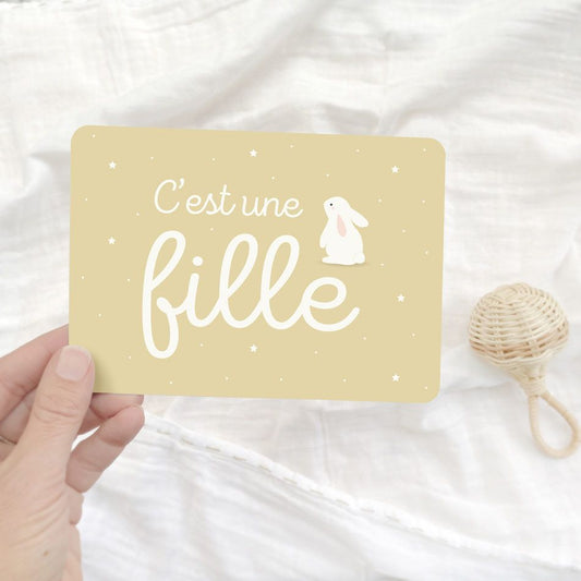 Carte pour annoncer le sexe de bébé! C'est une fille, par Zü