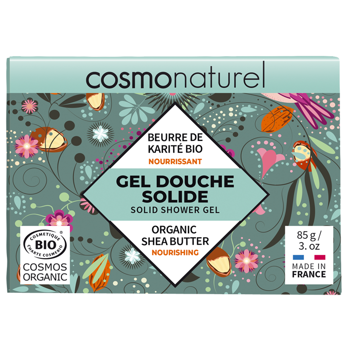 Gel douche solide au beurre de karité bio, Csomonaturel