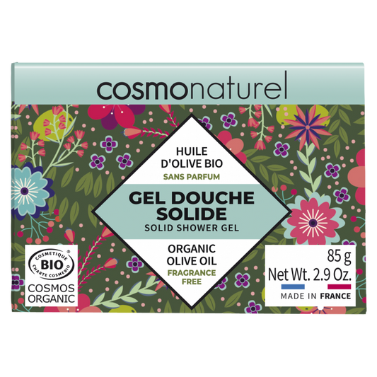 Gel douche solide à l'huile d'olive bio, 85, Cosmonaturel