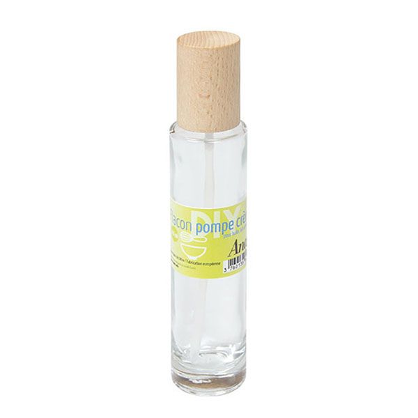 Flacon pompe en verre pour lait, crèmes et lotions, Anaé