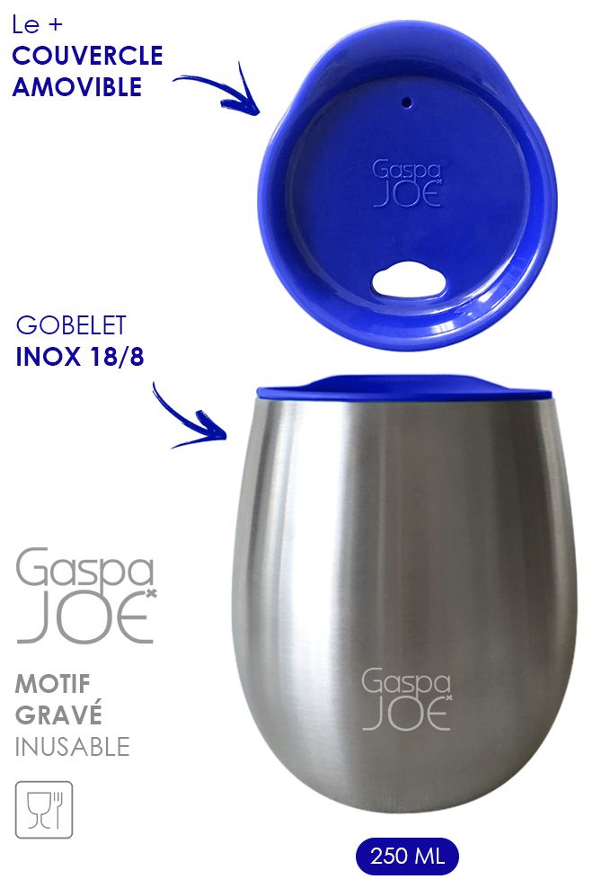 Gobelets inox gravé - Isotherme - Cabossé - Gaspajoe