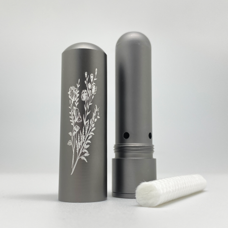 Inhalateur d'huile essentielle en aluminium et mèche et mèche coton - Innobiz