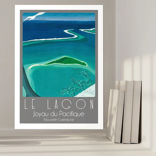 Le Lagon, joyau du Pacifique - Affiche A4 - Caroline Desgrées du Loû