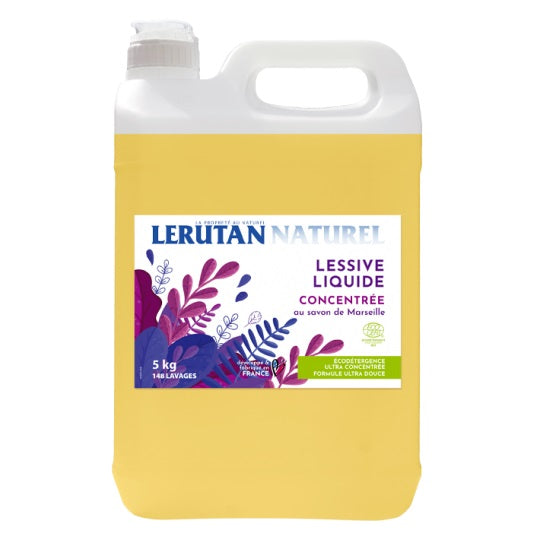 Lessive liquide concentrée au savon de Marseille LERUTAN 5L