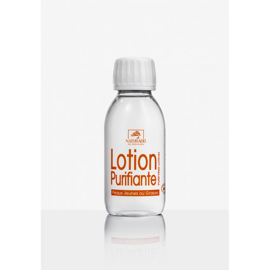 Lotion purifiante Naturado, très efficace sur les boutons d’acné, ne pas appliquer sur une peau lésée.