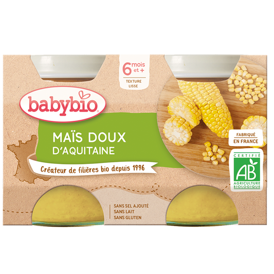 Maïs doux dès 6 mois 2 x 130 grs - Babybio