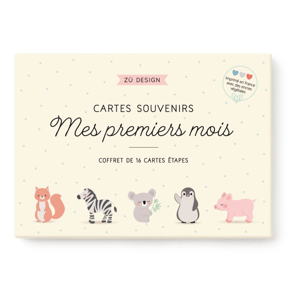 Cartes étapes bébé "Mes premiers mois" - Zü