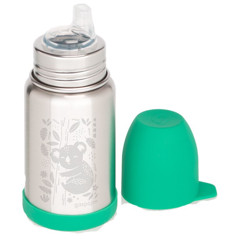 gourde inox pour bébé dès 6 mois, 350ml, non isotherme, gaspajo