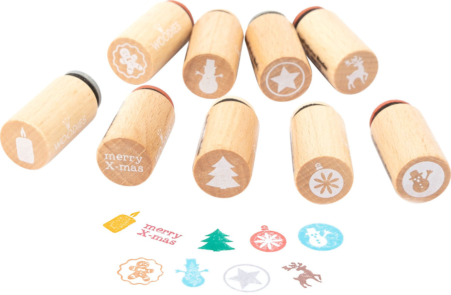 Tampons encreurs de Noel, en bois, Legler