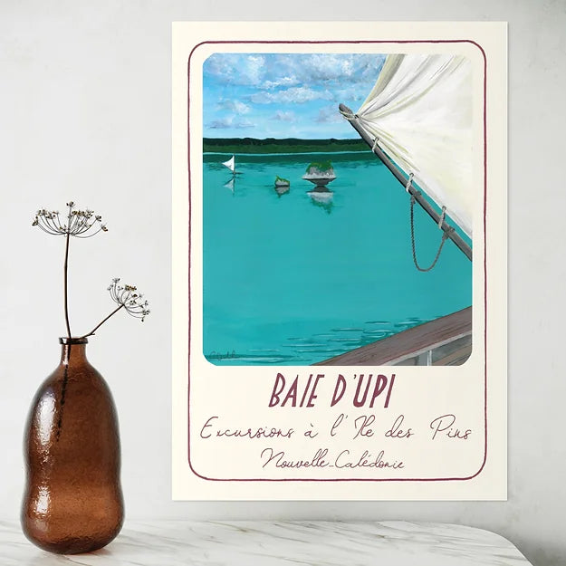 baie d'upi, nouvelle caledonie, caroline desgrees du lou affiche a3